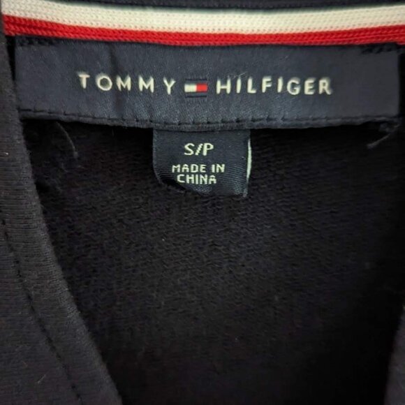 TOMMY HILFIGER | Navy Blue Military Band Open Ponte Blazer - Picture 3 of 7